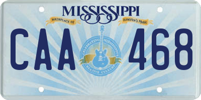 MS license plate CAA468