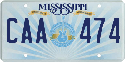 MS license plate CAA474