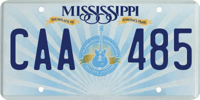 MS license plate CAA485
