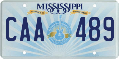 MS license plate CAA489