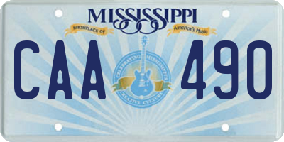 MS license plate CAA490