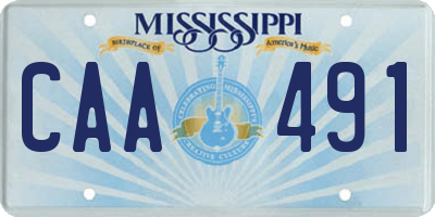 MS license plate CAA491
