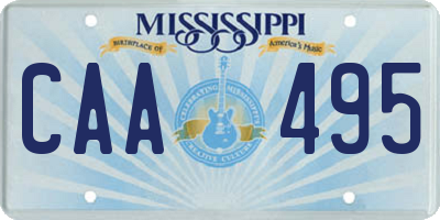 MS license plate CAA495