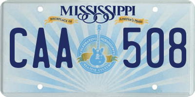 MS license plate CAA508