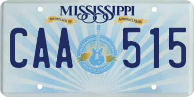 MS license plate CAA515