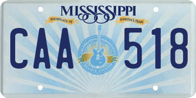 MS license plate CAA518