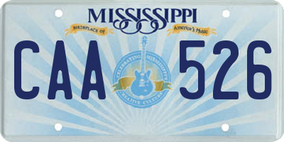 MS license plate CAA526