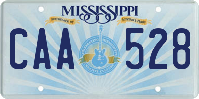MS license plate CAA528