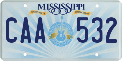 MS license plate CAA532