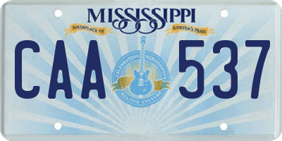 MS license plate CAA537
