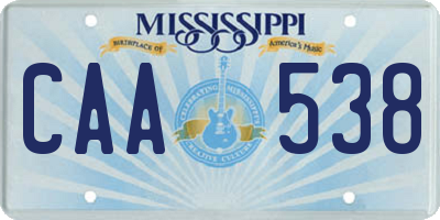 MS license plate CAA538