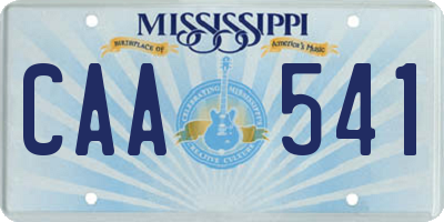 MS license plate CAA541
