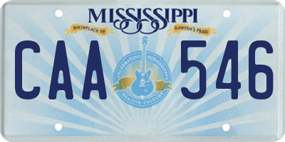 MS license plate CAA546