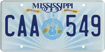 MS license plate CAA549