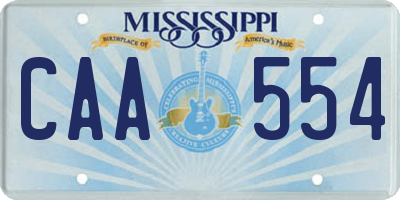 MS license plate CAA554