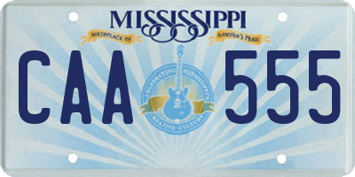 MS license plate CAA555