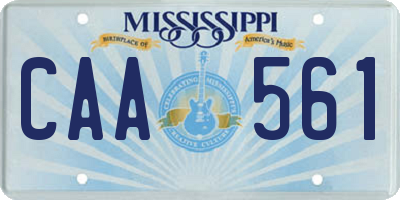 MS license plate CAA561