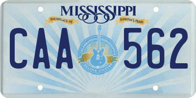 MS license plate CAA562