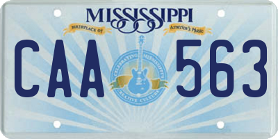 MS license plate CAA563
