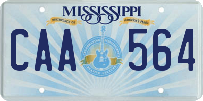 MS license plate CAA564