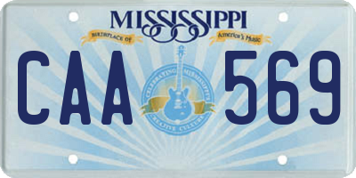 MS license plate CAA569