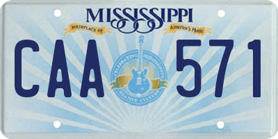 MS license plate CAA571