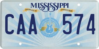 MS license plate CAA574