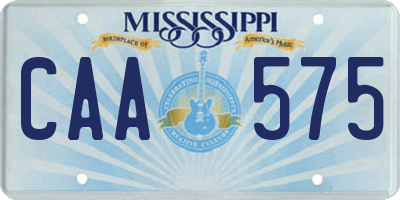 MS license plate CAA575