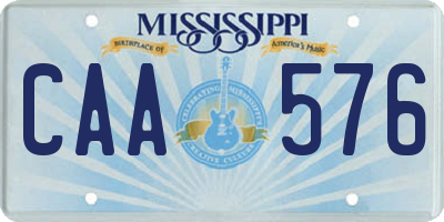 MS license plate CAA576