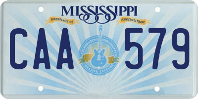 MS license plate CAA579