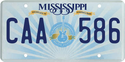 MS license plate CAA586