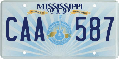 MS license plate CAA587
