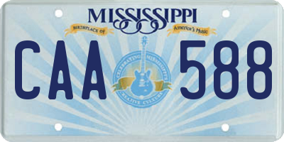MS license plate CAA588