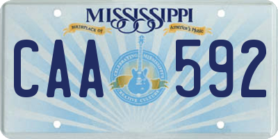 MS license plate CAA592
