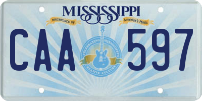 MS license plate CAA597