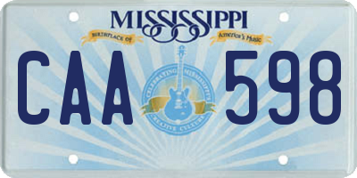 MS license plate CAA598