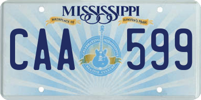 MS license plate CAA599