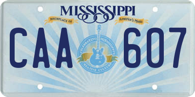 MS license plate CAA607