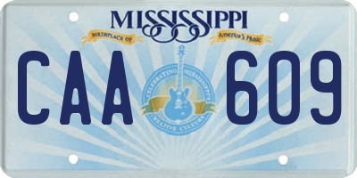MS license plate CAA609