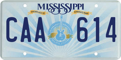 MS license plate CAA614