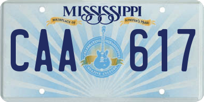 MS license plate CAA617