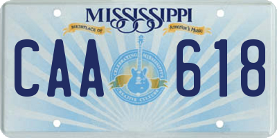 MS license plate CAA618