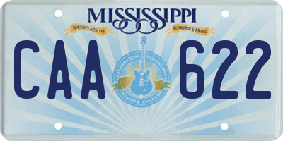 MS license plate CAA622