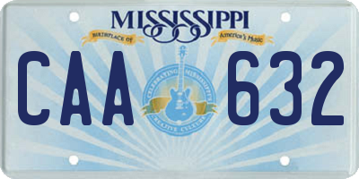 MS license plate CAA632
