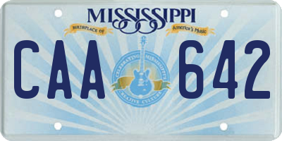 MS license plate CAA642