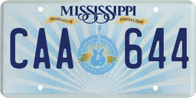MS license plate CAA644