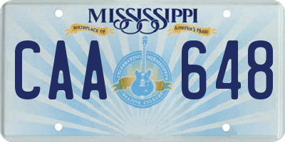 MS license plate CAA648
