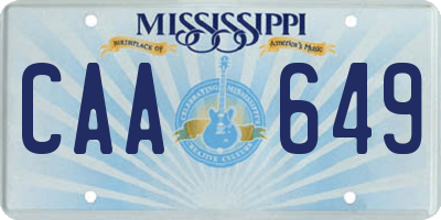 MS license plate CAA649