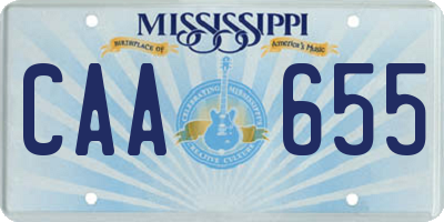 MS license plate CAA655