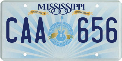 MS license plate CAA656
